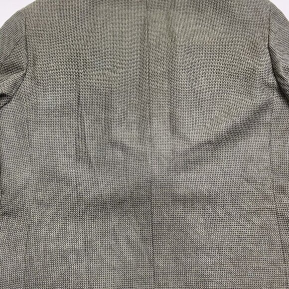 Oscar De La Renta Blazer Sport Coat Suit Jacket Brown Gray Silk Wool 40R - Picture 12 of 12